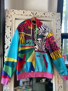 Colorblock Zip-Up Hoodie - Multicolor